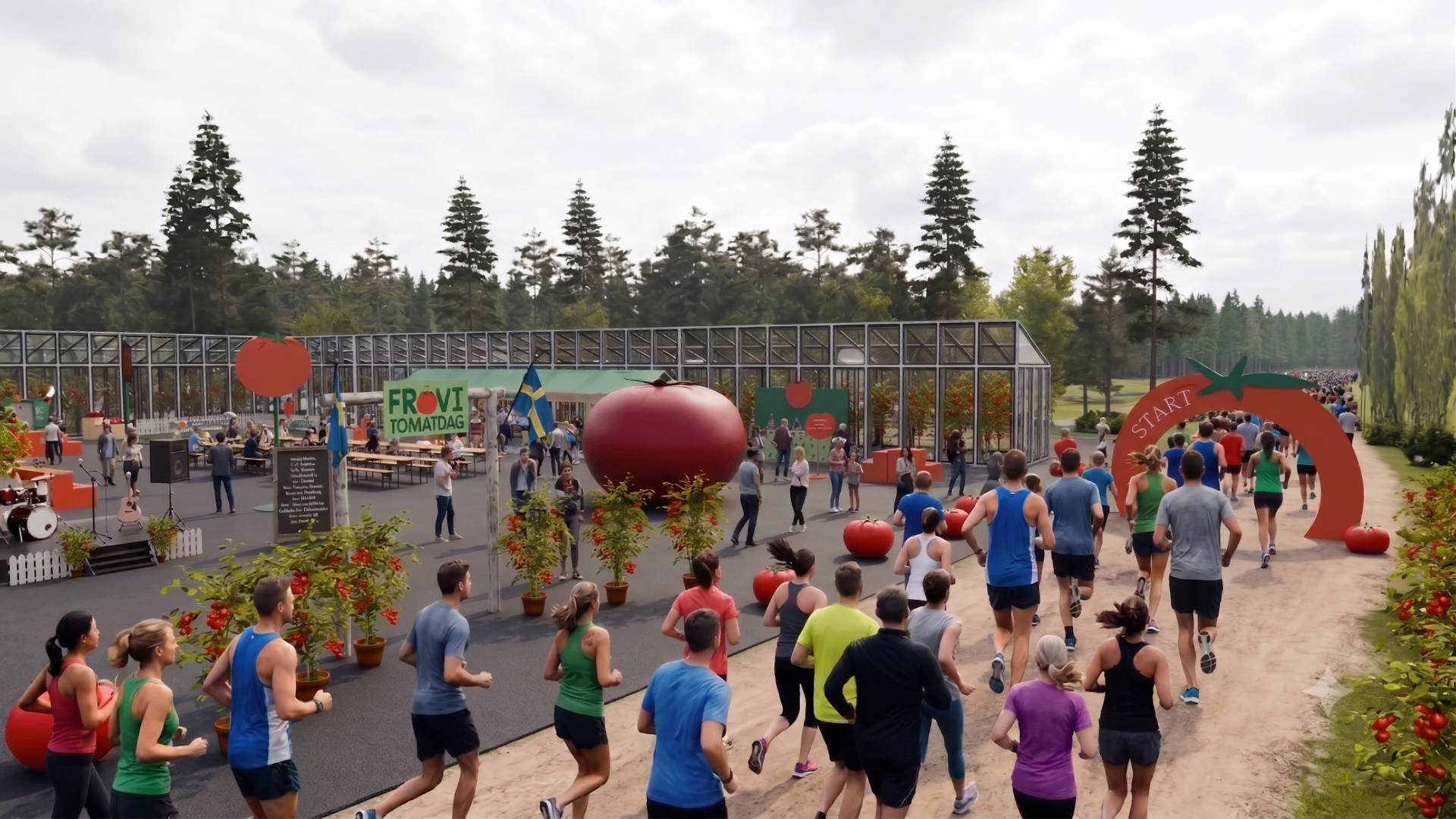 Festivalområdet på Frövi Tomatdag